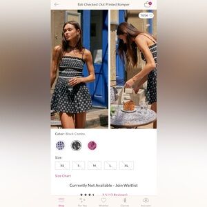 Free People Bali Checked Out Romper - SOLD OUT!